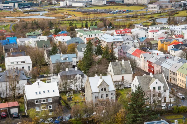Άποψη Της Πόλης Του Ρέικιαβικ Πρωτεύουσας Της Ισλανδίας — Φωτογραφία Αρχείου