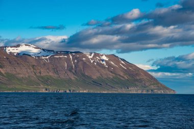 The mountains of Olafsfjardarmuli in Eyjafjordur in North Iceland