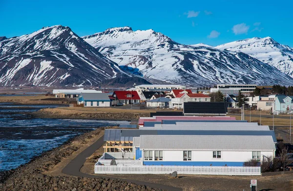 Bâtiments Anciens Dans Ville Hofn Hornafjordur Dans Sud Islande — Photo