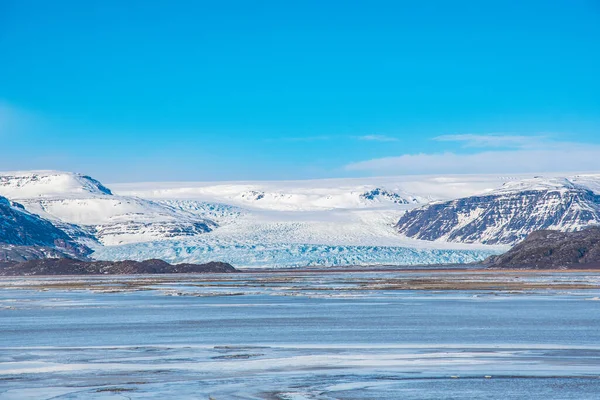 Прекрасний Льодовик Горнафйордур Південній Ісландії — стокове фото