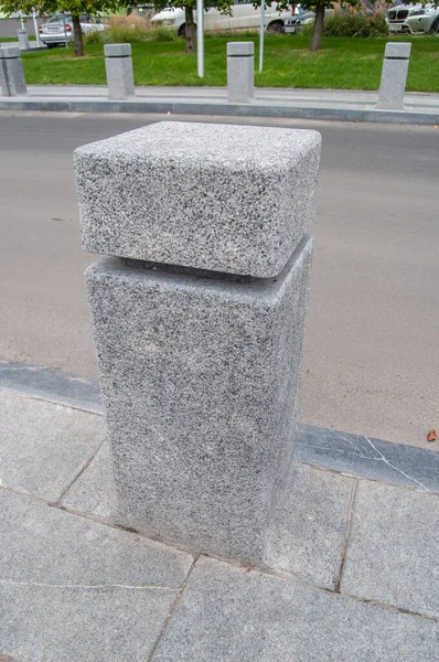 Pillar Limit Carriageway Pedestrian — 스톡 사진