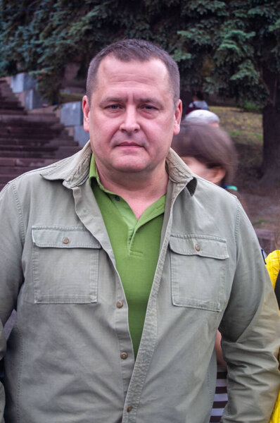 ДНЕПР, Украина - 10 сентября 2022 года: Примар Днепра Борис Филатов во время празднования Дня города.