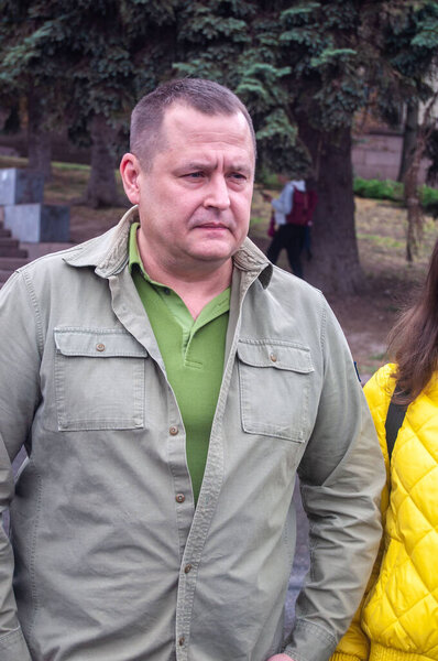 ДНЕПР, Украина - 10 сентября 2022 года: Примар Днепра Борис Филатов во время празднования Дня города.