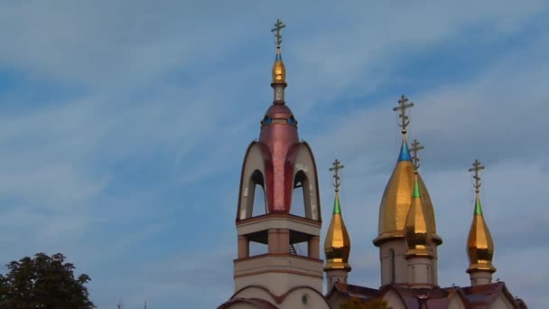 Dnipro Ukraina September 2022 Domäner Templet För Att Hedra Ärkeängeln — Stockvideo