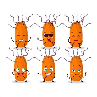 Müzikten hoşlanan duvinacovirus dansçı çizgi film karakteri görüntüsü. Vektör illüstrasyonu