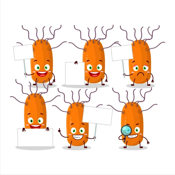 Karakterli Duvinacovirus çizgi filmi bilgi panosunu getir. Vektör illüstrasyonu