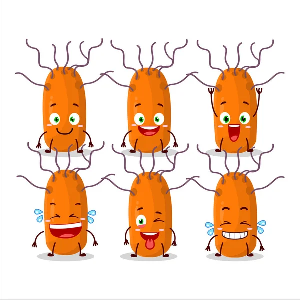 Gülümseme ifadesi olan duvinacovirüs çizgi film karakteri. Vektör illüstrasyonu