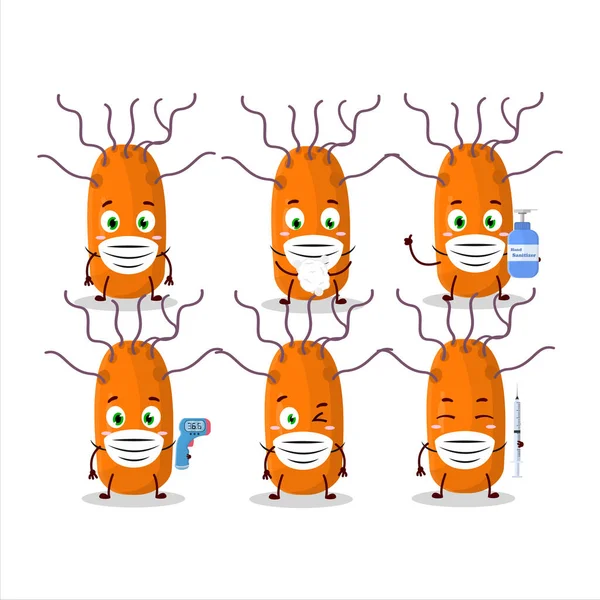 Duvinacovirus karikatür tasarım tarzının bir resmi salgın sırasında sağlıklı kalmaya devam eder. Vektör illüstrasyonu