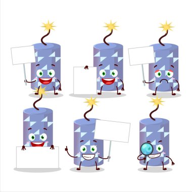 Açık mavi kestane fişeği çizgi film karakteri bilgi panosunu getir. Vektör illüstrasyonu