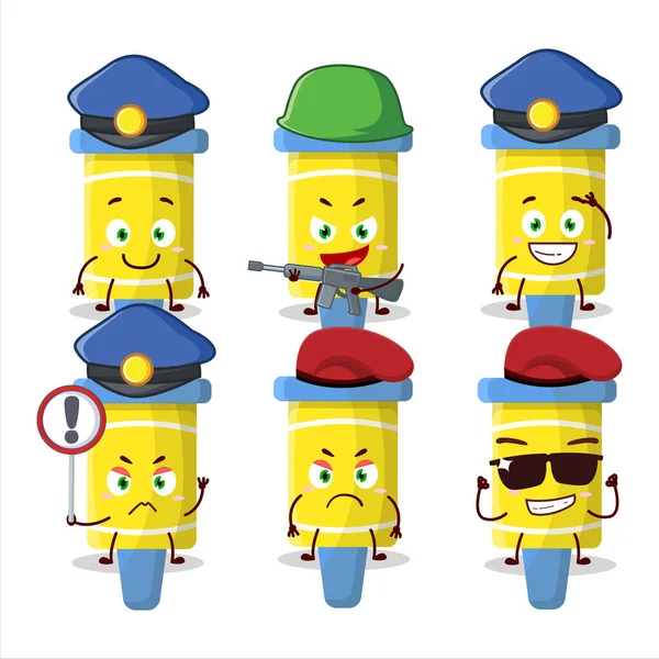 Ένας Αφοσιωμένος Αστυνομικός Πυροτεχνημάτων Στυλ Σχεδιασμού Μασκότ Εικονογράφηση Διανύσματος — Διανυσματικό Αρχείο