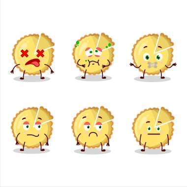 Yüzü olmayan limonlu turta karakteri. Vektör illüstrasyonu