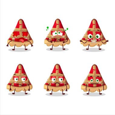 Yüzü olmayan elmalı turta çizgi film karakteri. Vektör illüstrasyonu