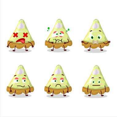 Limonlu turta dilimi, ifadesiz çizgi film karakteri. Vektör illüstrasyonu