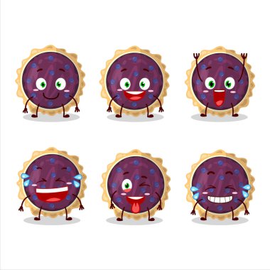 Gülen suratlı yaban mersinli turtanın çizgi film karakteri. Vektör illüstrasyonu