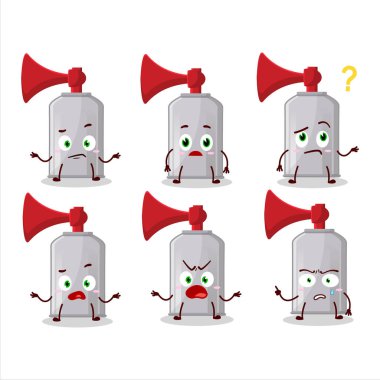 Havalı kornonun çizgi film karakteri. Vektör illüstrasyonu