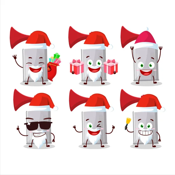 Emoticones Santa Claus Con Personaje Dibujos Animados Cuerno Aire Ilustración — Archivo Imágenes Vectoriales