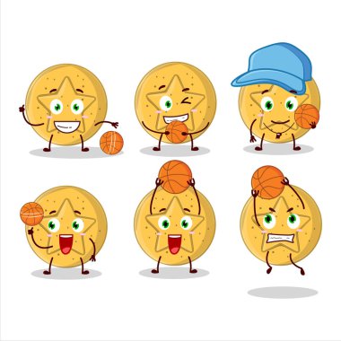 Basketbol atleti olarak Dalagona 'nın yetenekli çizgi film karakteri. Vektör illüstrasyonu