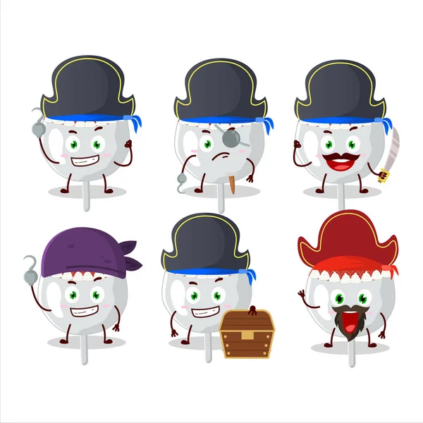 Caractère Bande Dessinée Noël Biscuits Bonbons Chapeau Avec Divers Émoticônes — Image vectorielle