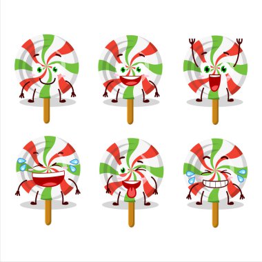 Gülen suratlı bir çizgi film karakteri. Vektör illüstrasyonu