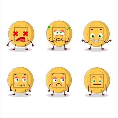 Dalgona şekerlemesiz çizgi film karakteri. Vektör illüstrasyonu