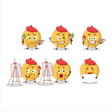 Daldalona 'nın sanatsal sanatçısı. Şekerli su çizgi film karakteri, fırçayla çizilmiş. Vektör illüstrasyonu