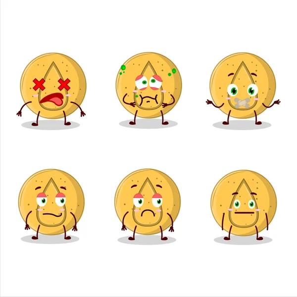 Dalgona şekerli su çizgi film karakteri, ifadesiz. Vektör illüstrasyonu