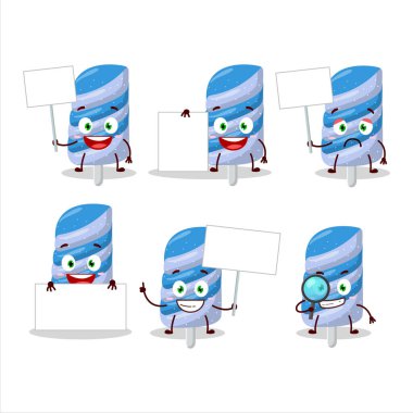 Böğürtlen şekerli çizgi film karakteri bilgi panosu getirdi. Vektör illüstrasyonu