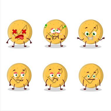 Dalgona şekeri, ifadesiz çizgi film karakteri gibidir. Vektör illüstrasyonu