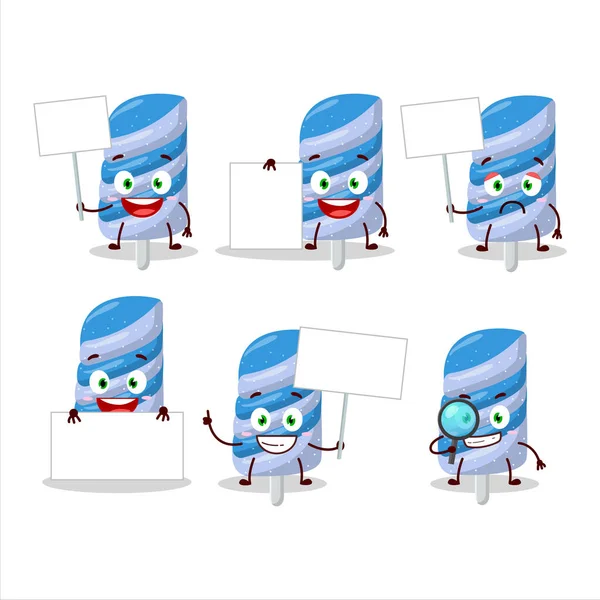 Böğürtlen şekerli çizgi film karakteri bilgi panosu getirdi. Vektör illüstrasyonu