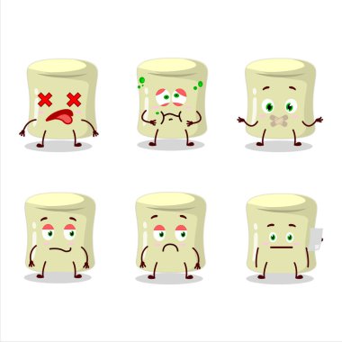 Yüzü olmayan muz şekerlemesi çizgi film karakteri. Vektör illüstrasyonu