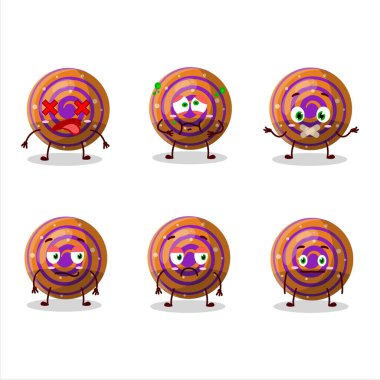 Yüzü olmayan turuncu sarımsaklı şeker çizgi film karakteri. Vektör illüstrasyonu