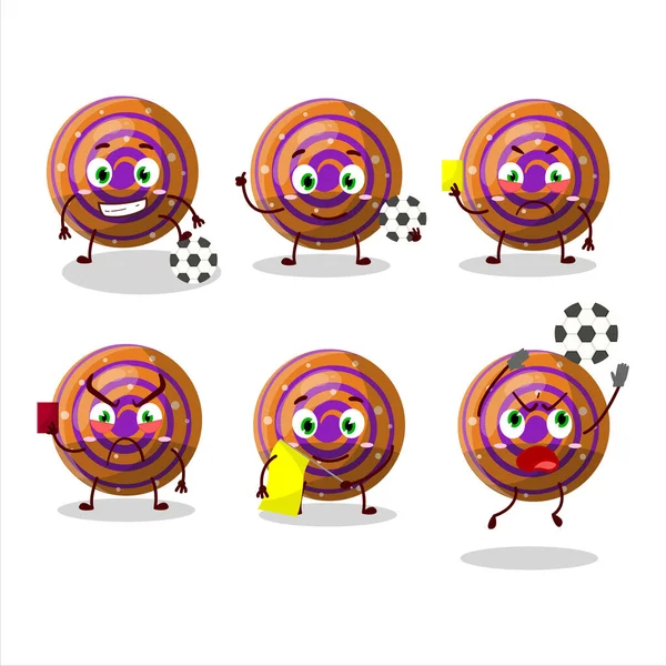 Arancione Spirale Caramelle Gommoso Personaggio Dei Cartoni Animati Che Lavorano — Vettoriale Stock