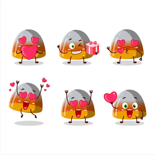 Gummy Χαρακτήρα Καρτούν Καλαμπόκι Αγάπη Χαριτωμένο Emoticon Εικονογράφηση Διανύσματος — Διανυσματικό Αρχείο