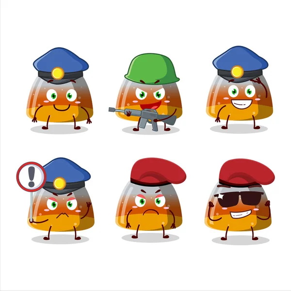 Officier Police Dévoué Style Mascotte Maïs Gommeux Illustration Vectorielle — Image vectorielle