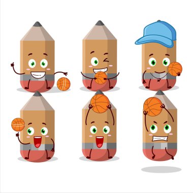 Basketbol atleti olarak yetenekli bir çizgi film karakteri. Vektör illüstrasyonu