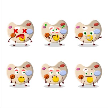 Yüzü olmayan palet renkli çizgi film karakteri. Vektör illüstrasyonu