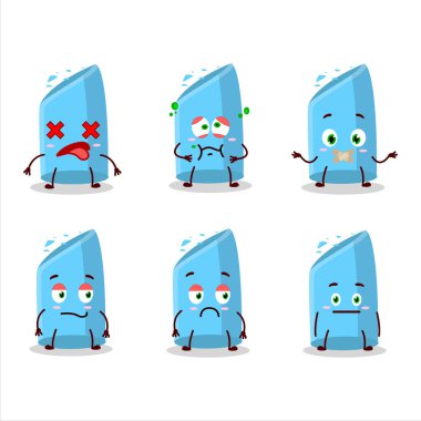 Yüzü olmayan mavi tebeşir çizgi film karakteri. Vektör illüstrasyonu