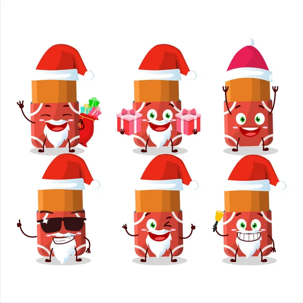 Santa Claus Emoticons Red Eraser Cartoon Character Vector Illustration — Image vectorielle