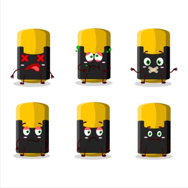 İfadesiz sarı renkli çizgi film karakteri. Vektör illüstrasyonu