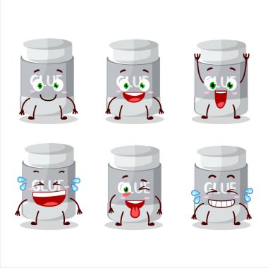 Cartoon character of glue stick with smile expression. Vector illustration