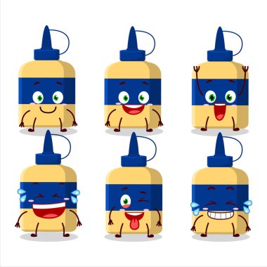 Cartoon character of paper glue with smile expression. Vector illustration