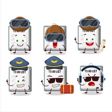 Kılavuz maskot kağıdında gözlüklü pano var. Vektör illüstrasyonu