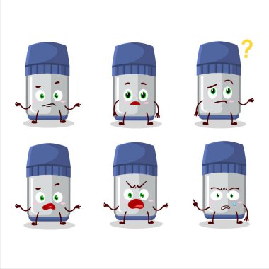 Mavi beyaz tahta işaretli çizgi film karakteri hangi ifadeyle. Vektör illüstrasyonu