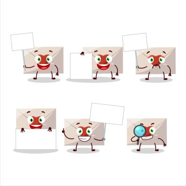 Aşk karikatürü karakteri bilgi panosunu getir. Vektör illüstrasyonu