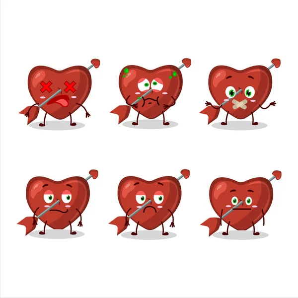 Cupid Love Arrow Cartoon Character Nope Expression Vector Illustration — Stock Vector