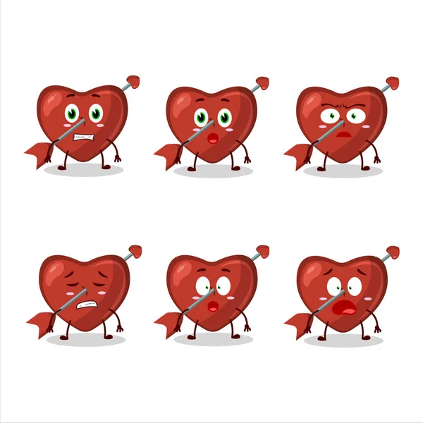 Character Cartoon Cupid Love Arrow Scared Expression Vector Illustration — Stock Vector