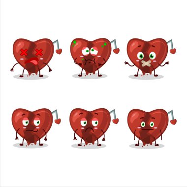 Yüzü olmayan kırık bir kalp aşk çizgi filmi karakteri. Vektör illüstrasyonu