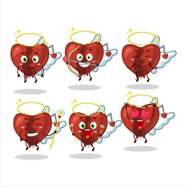 Разбитое Сердце Любит Мультфильмы Дизайн Милый Ангел Персонаж Векторная Иллюстрация — стоковый вектор