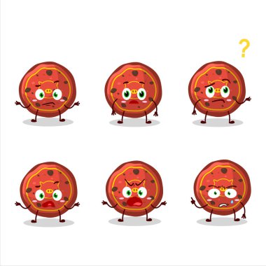 Çizgi film karakteri kırmızı kurabiyeli domuz. Vektör illüstrasyonu