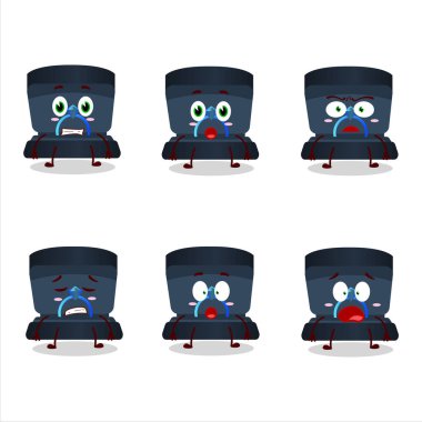 Yüzük kutusunun korkulu bir karikatürü. Vektör illüstrasyonu